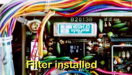 Filter installed